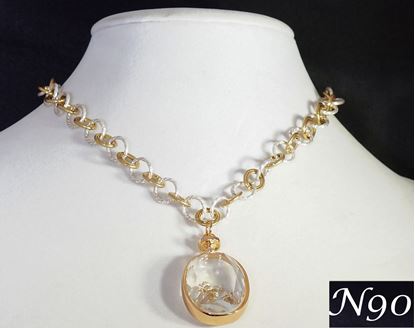 Brilliant Gold & Crystal Pendant Necklace