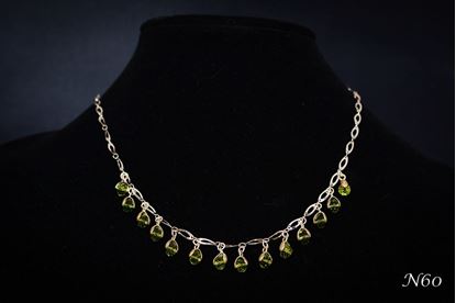 Lime green crystal charm pendant necklace