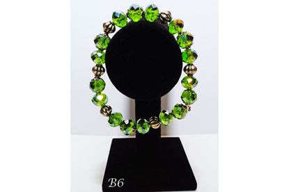 Lime Green Chinese Crystals Metal Bracelet