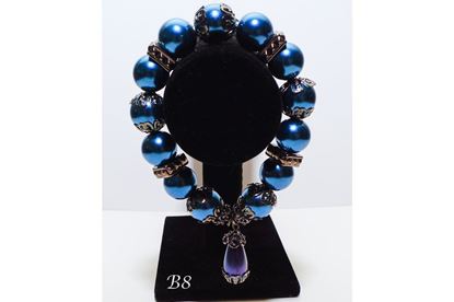 Sapphire-Blue Jumbo Pearl Bracelet