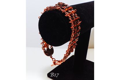 Radiant Topaz Gem Multi Strand Chain Bracelet