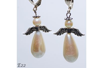 Angel Faux Pearl Handmade Beaded Earrings