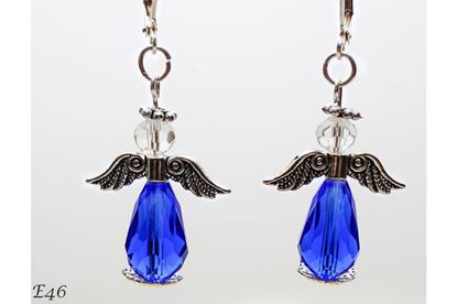 Angel Sapphire Crystal Handmade Beaded Earrings