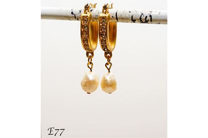 Elegant Freshwater Pearl Handmade Crystal Dangle Earrings